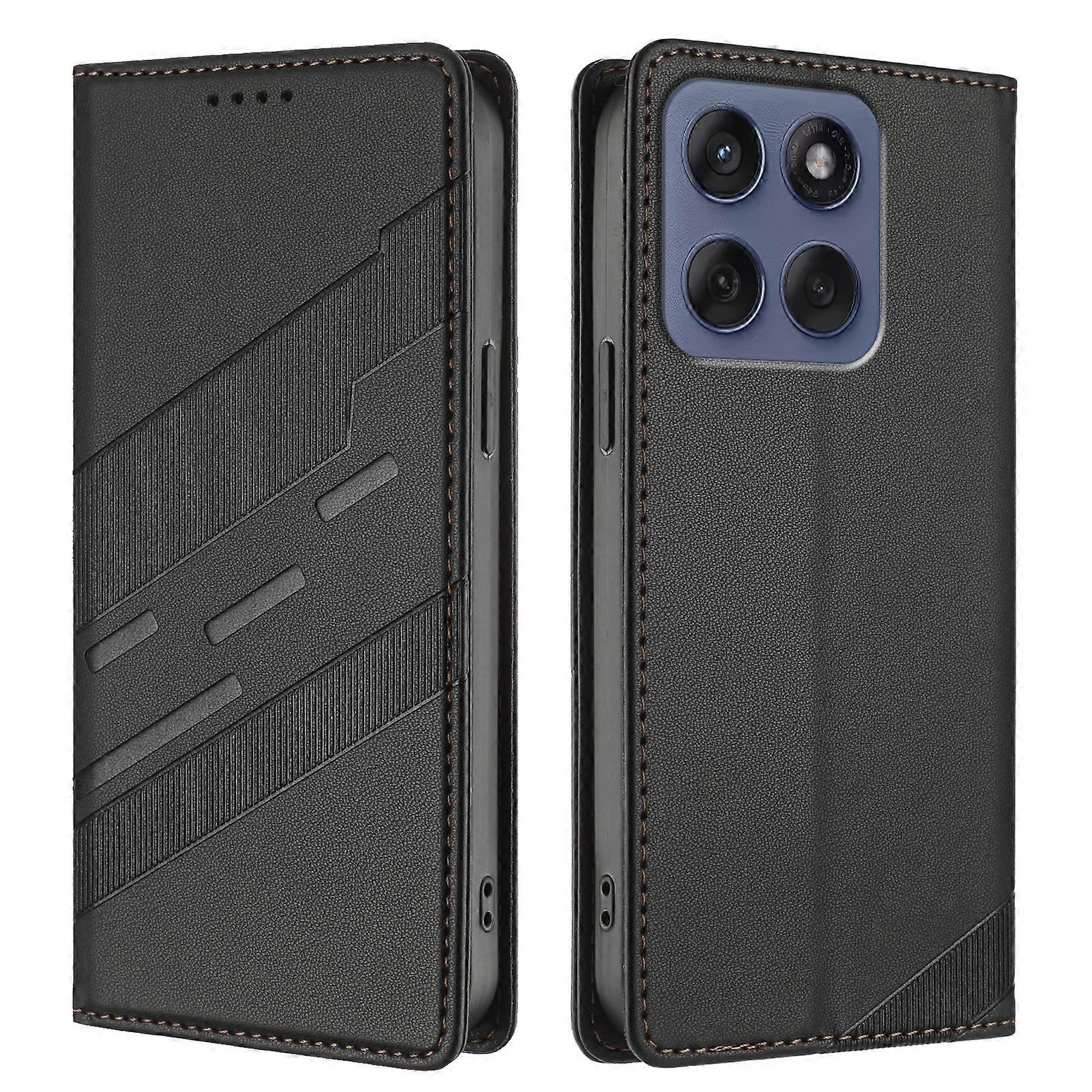 Compatible For Motorola Moto G56 5G Phone Cases Punk Style Imprinted Wallet Stand Leather Cover