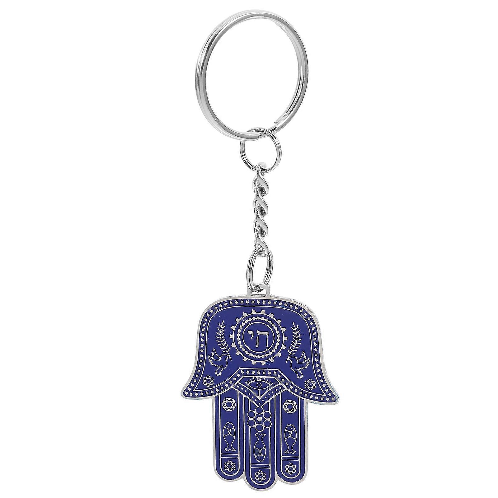Decorative Key Chain Charm Hand Shape Jewish Bag Ornament 3.9×1.3×0.1in present Item 1Pack