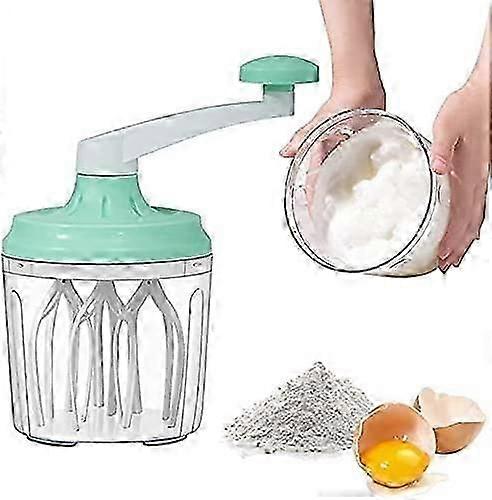 Semi-Automatic Egg Whisk - Compact Handheld Foam Maker for British Baking Enthusiasts