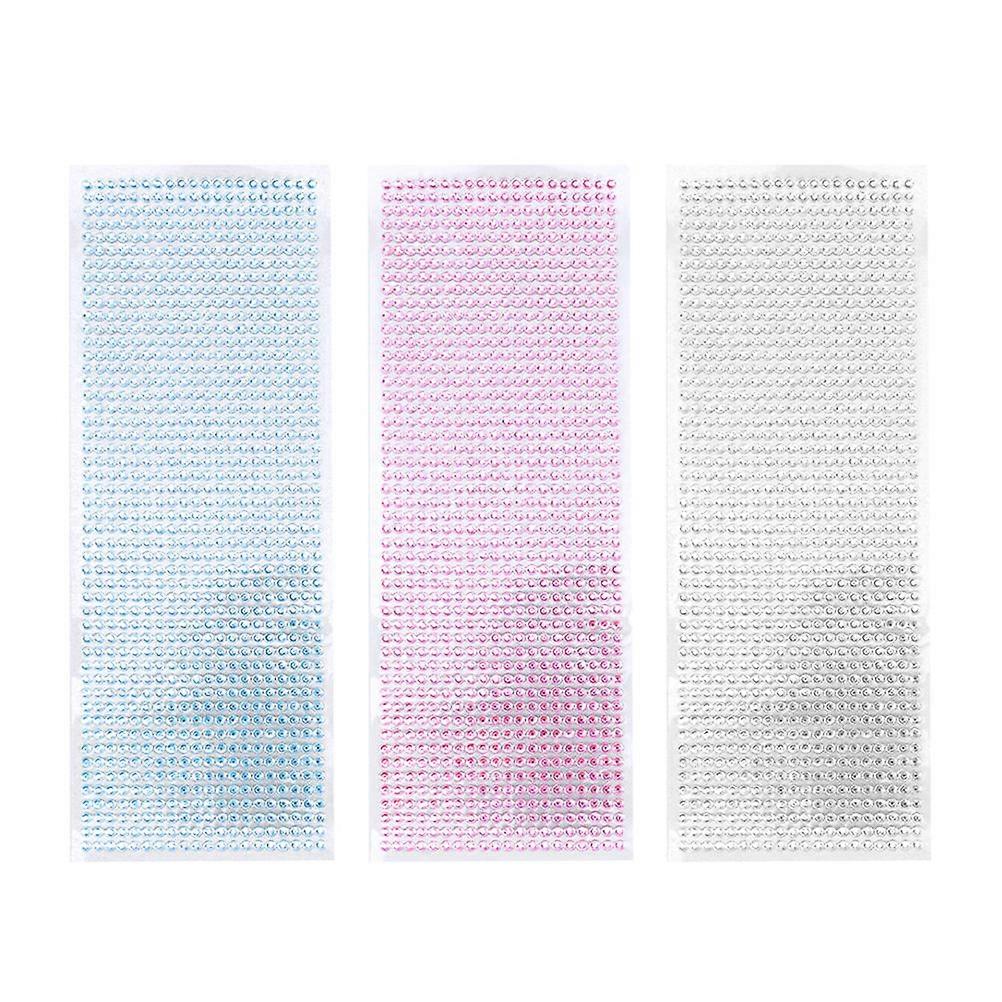 Self Adhesive Rhinestone Gems Stickers for DIY Decoration – Bling Stickers for Phones, Laptops, Cars & Crafts – Easy to Paste & Remove, 3 Sheets