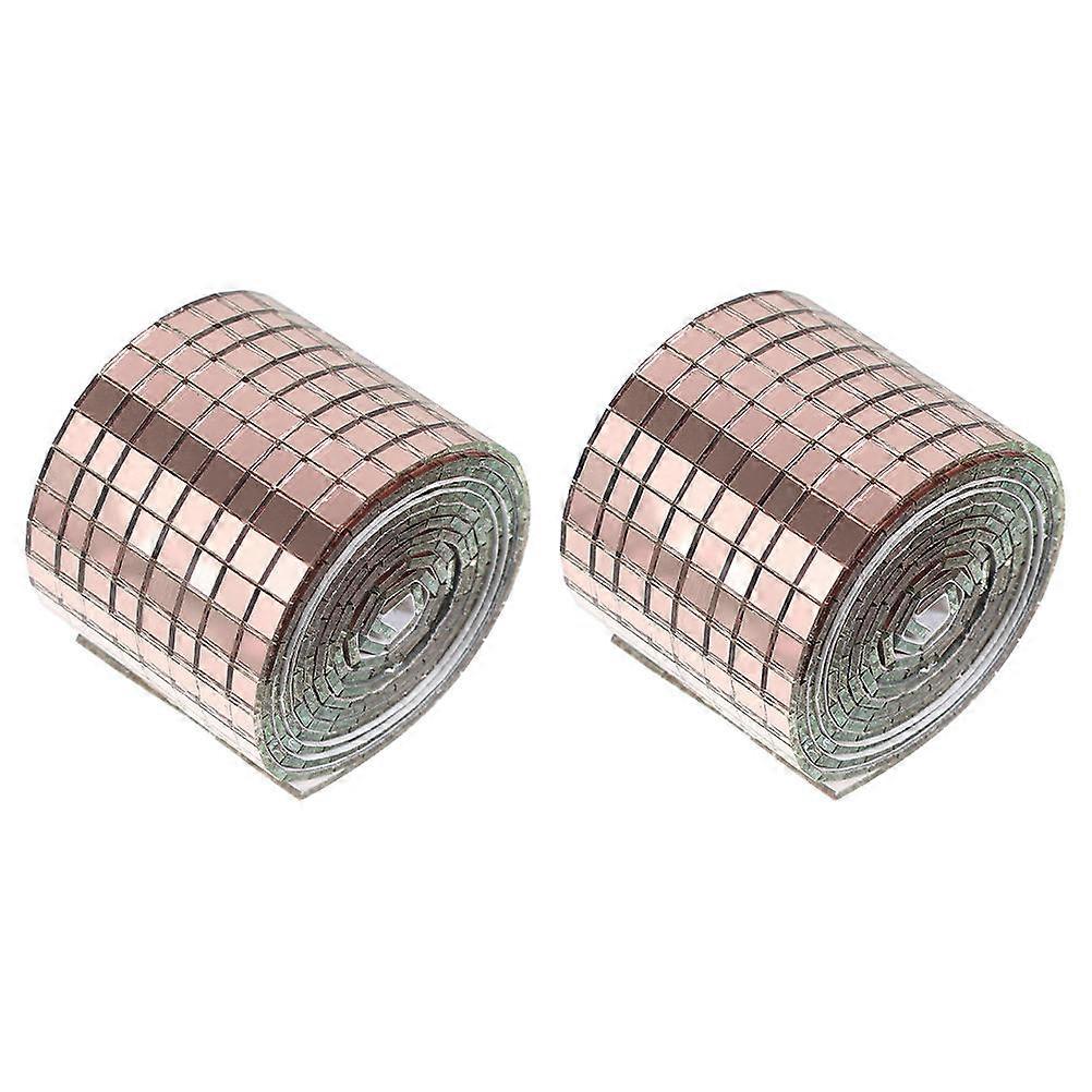 Golden Adhesive Mosaic Tiles for Decoration with Strong Back Glue 2 Rolls