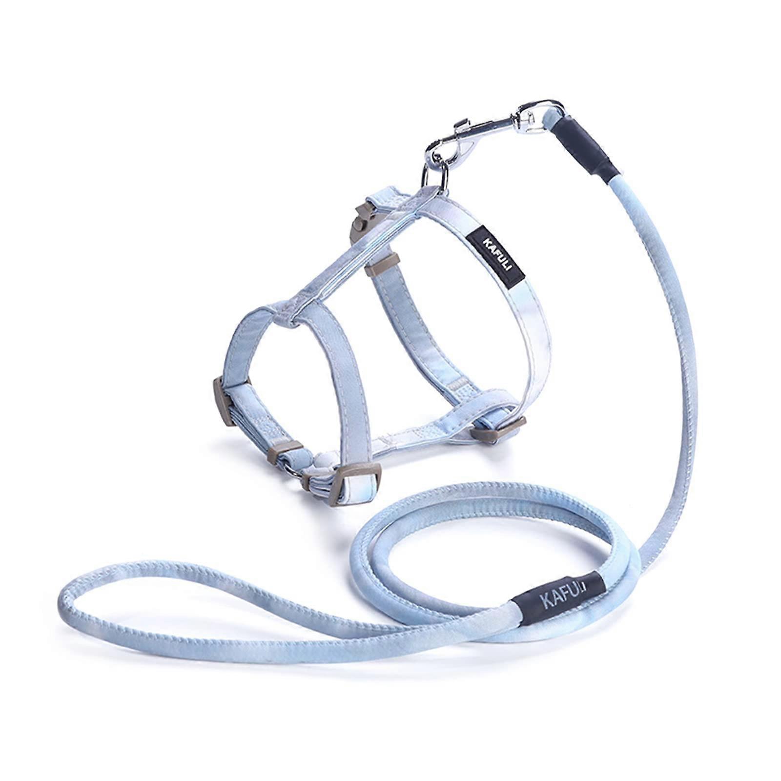 Adjustable Dog Leash with Chest and Back Support, Soft Walking Harness with Gradient Colors for Pets