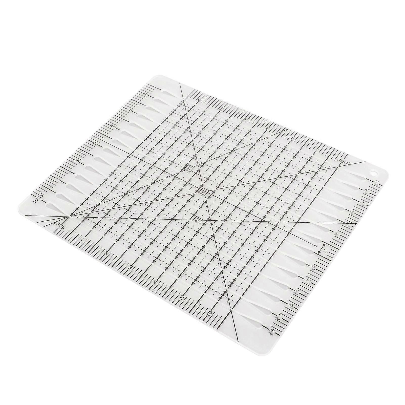 Quilting Ruler Transparent Acrylic Accurate Scale Black Grid Line Multifunction Cut Ruler for Sewing Needlework Craft 