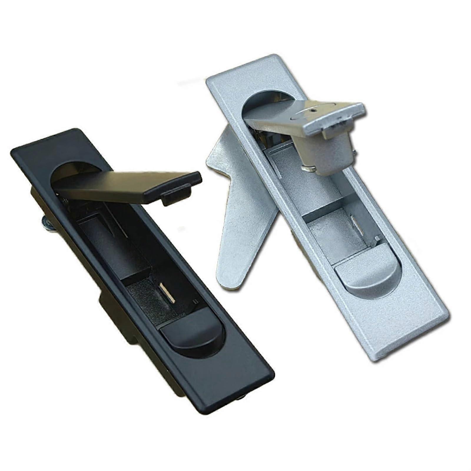 Zinc Alloy Aircraft Locks Push Button Glass Display Case Lock Industrial Bolt 1Pc Black Key Zinc