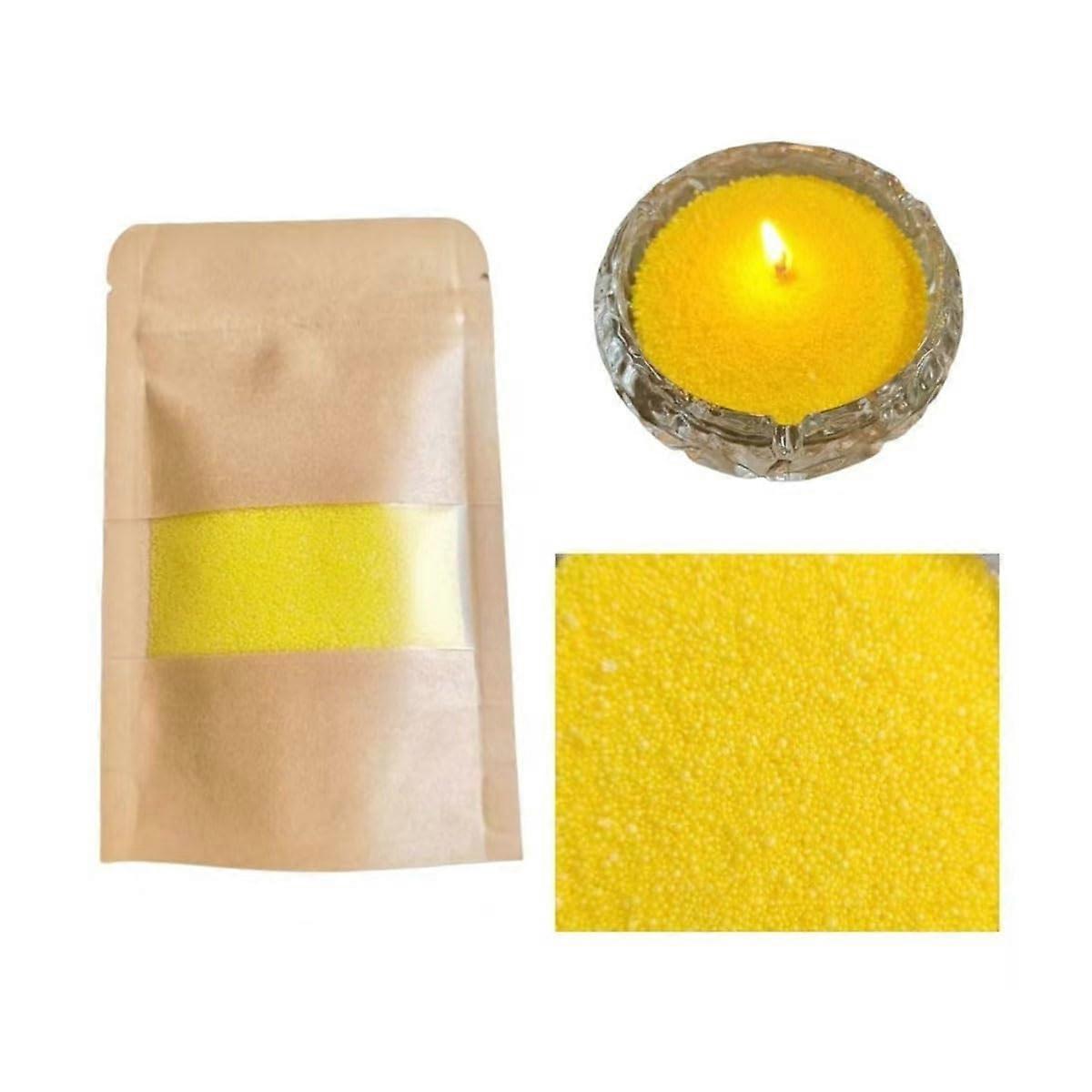 Ice Sand Candle 1Kg White Candle Making Wax Granules No Melting No Watering No Cores No Lighting Yellow