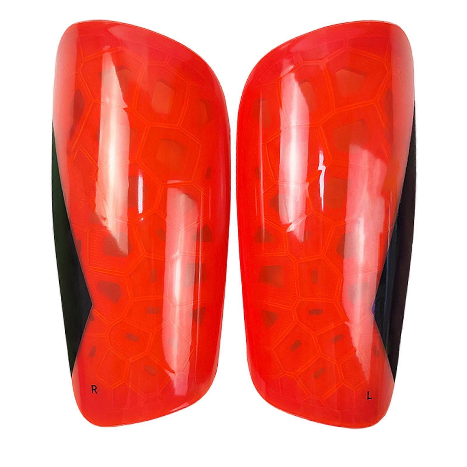 1 Pair Football Shin Pads Practical Soccer Shin Guards Football Shin Pads Small Shin Pads Suitable for Adult Kid Red Child