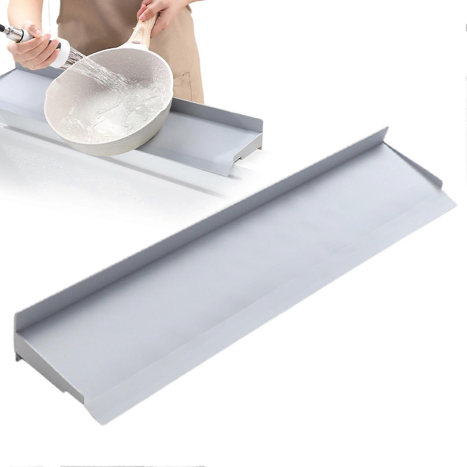Water Splash Guard For Sink And Countertop - Non-Slip Protection, Holding Board For Shower, Garage - Blue-Gray