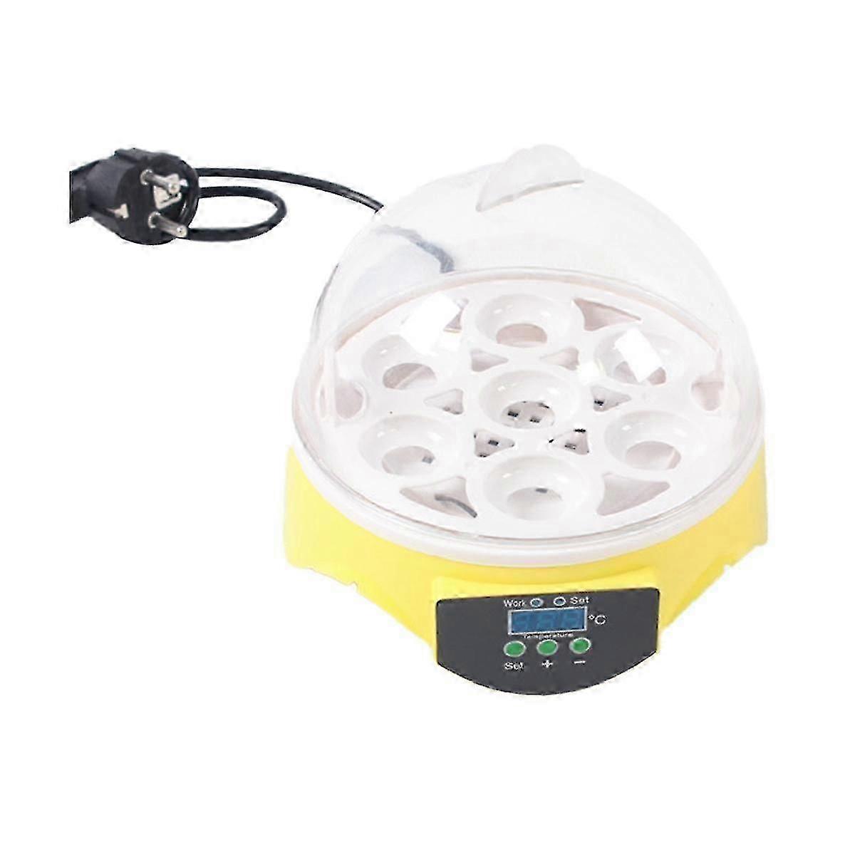 7 Eggs Incubator Mini Breeding Equipment Incubator Digital Temperature Poultry Incubator Eu Plug
