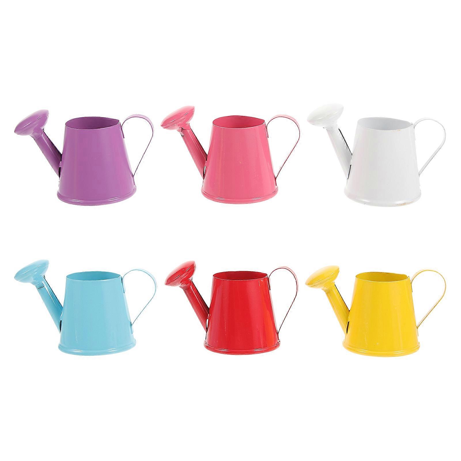 6pcs Durable Mini Watering Cans for Succulents, Bonsai & Flower Photography – Ergonomic Design, Multiple Colors