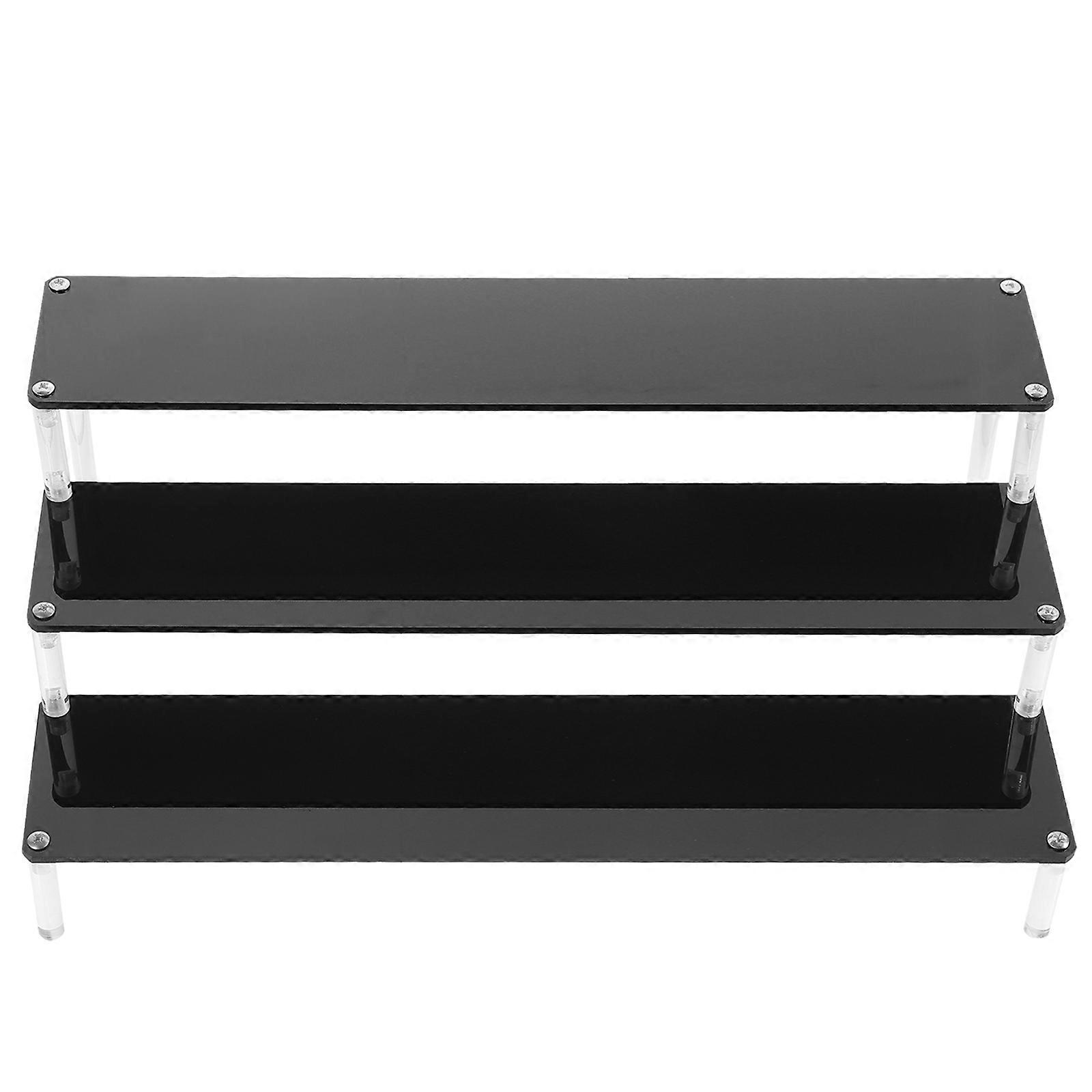 Acrylic Display Stand for Storage with Large Space Black Strong and Practical 3 Tier