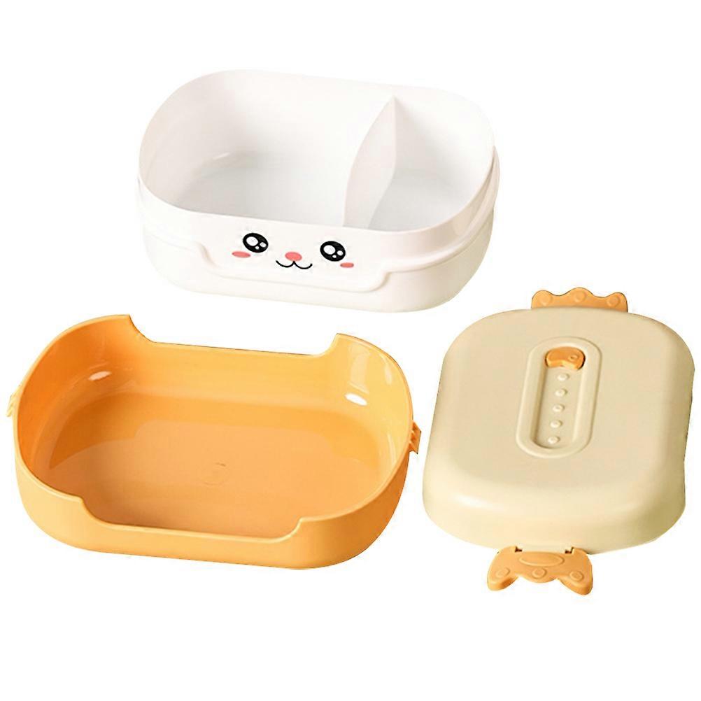 Insulated Food Container Lunch Accessory Rectangular Microwavable Orange 183X122X69Cm 1Piece