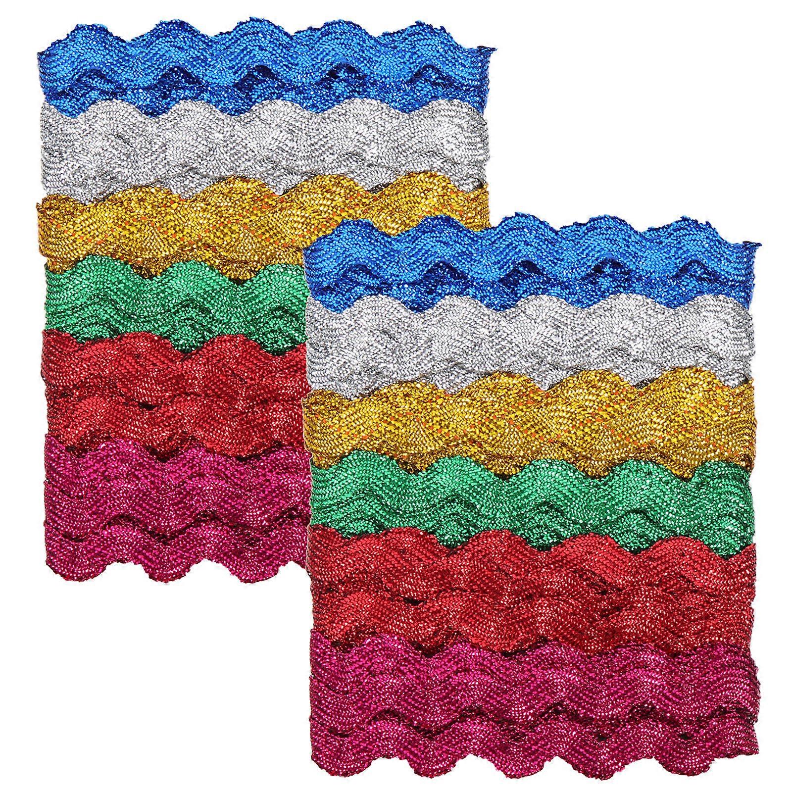 Wave Bending Fringe Polyester Ribbon Diy Craft Gift Wrapping Home Decoration 2Pcs