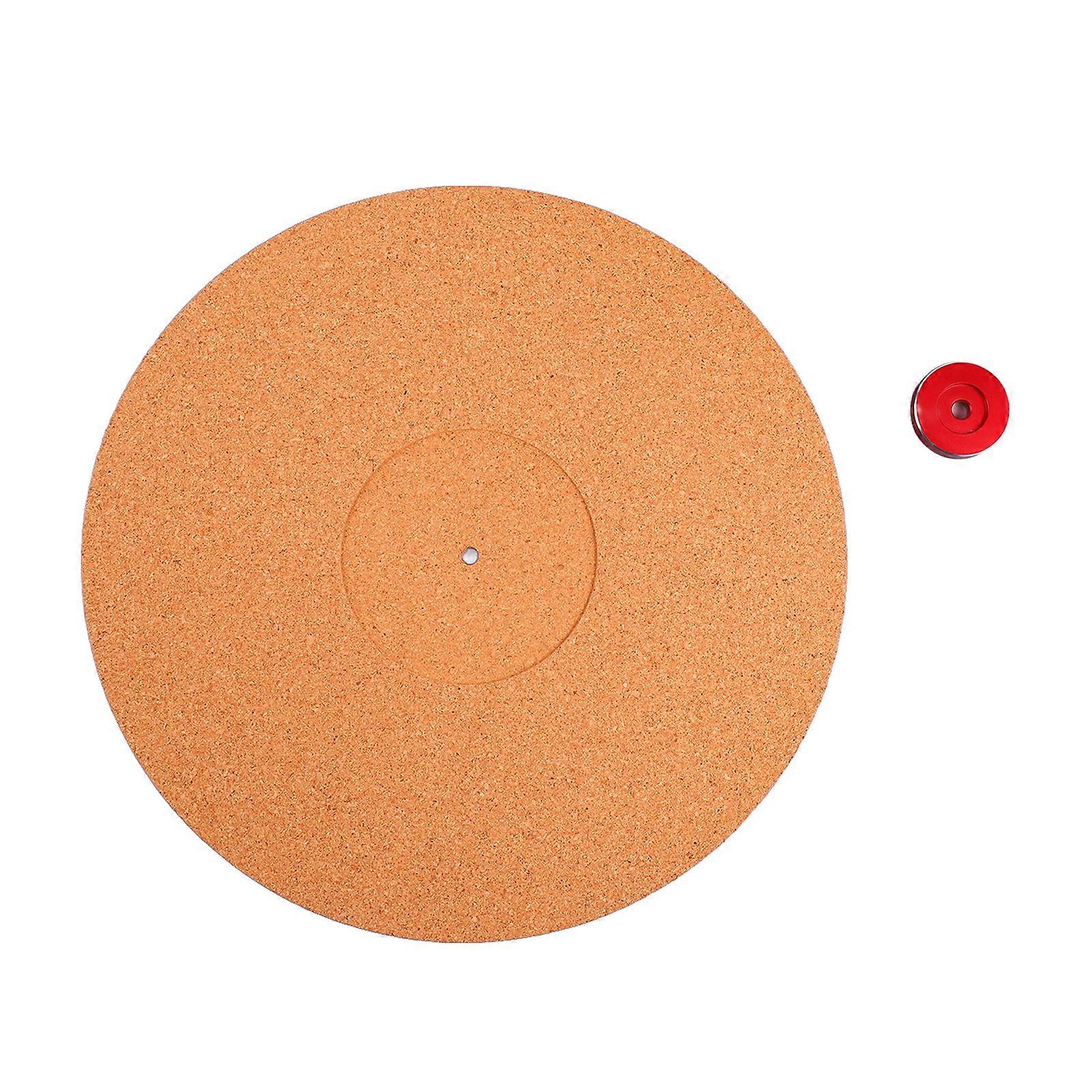 Cork Turntable Mat Vinyl Record Non Shake Slipmat Adapter Phonograph Accessories