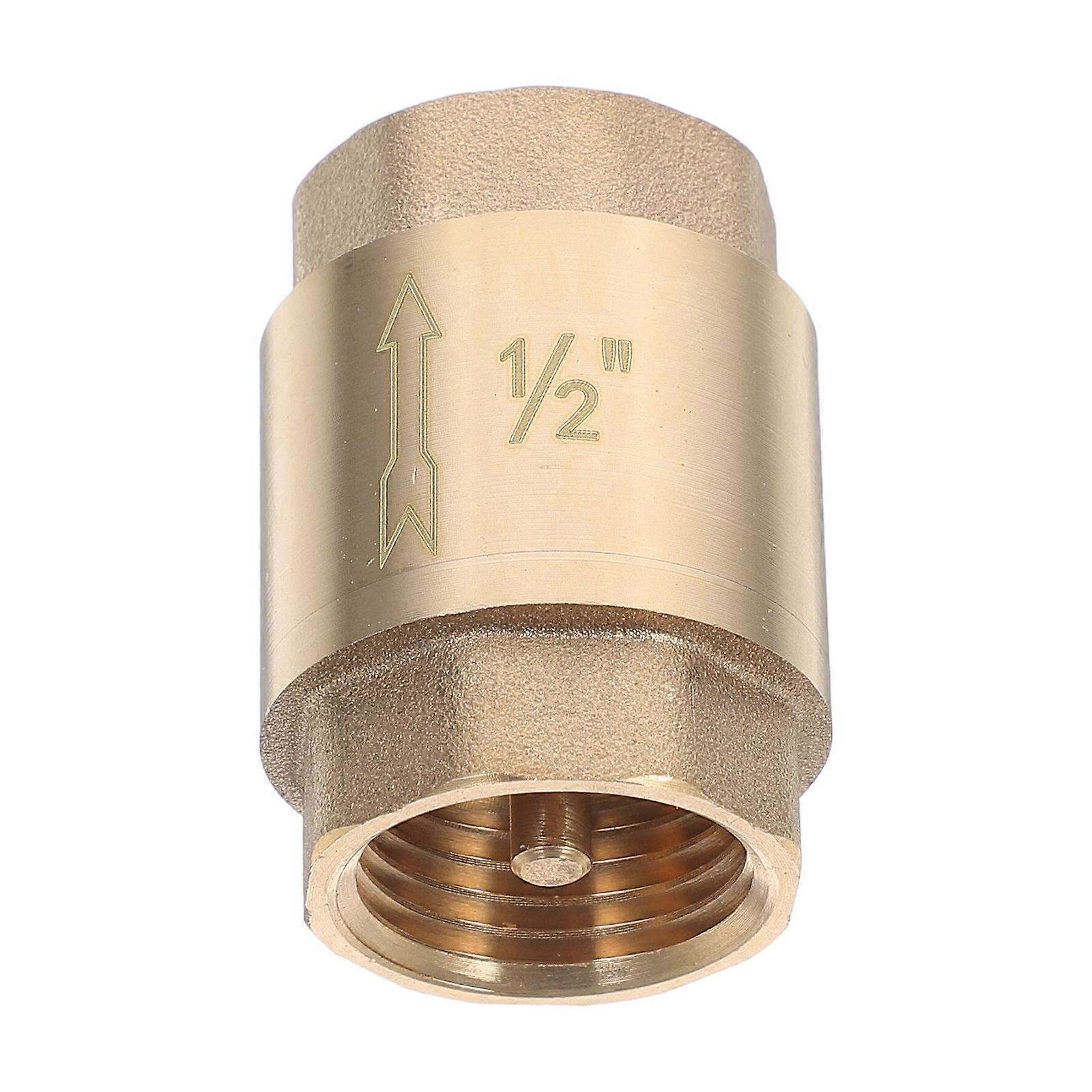 Brass Vertical Check Valve for Garden Hose Backflow Prevention, Tank & Faucet Compatible, Efficient Water Flow, Universal Plumbing Use