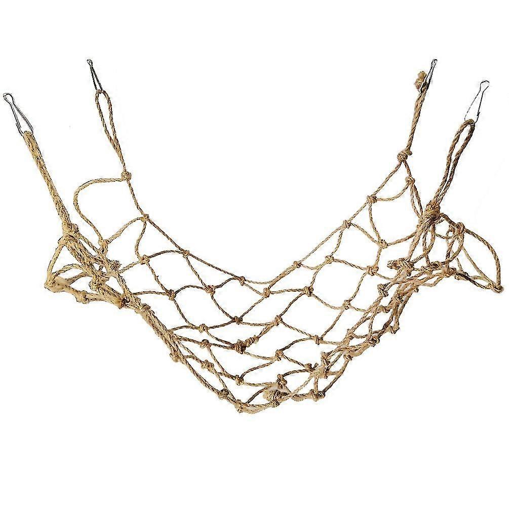 Safe Non Toxic Bird Toy Parrot Bird Hemp Rope Climbing Net Hamster Pet Universal Climbing Net