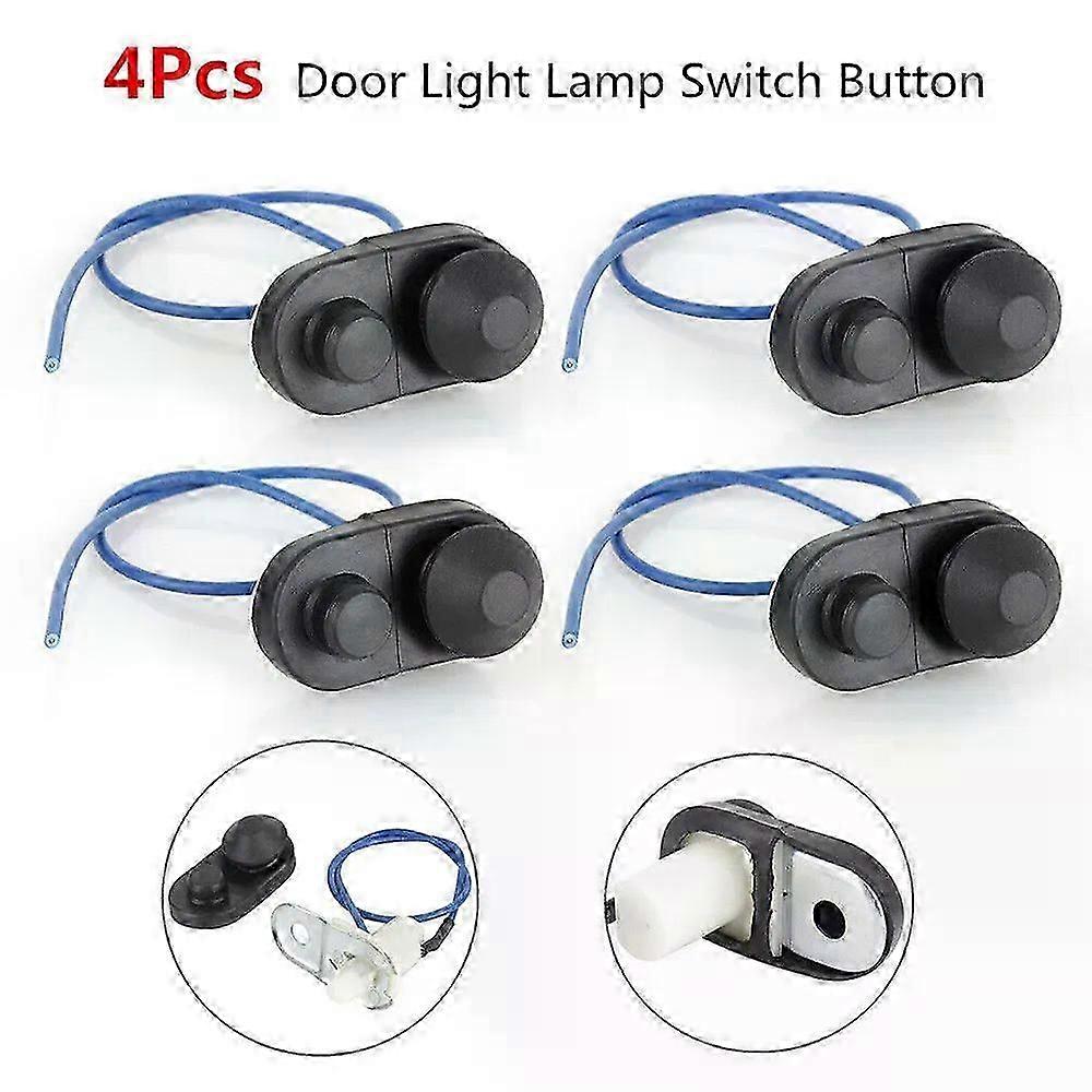 4pc Car Interior Door Courtesy Light Lamp Switch Button -Universal Car Interior Replacement Light Switch Accessories