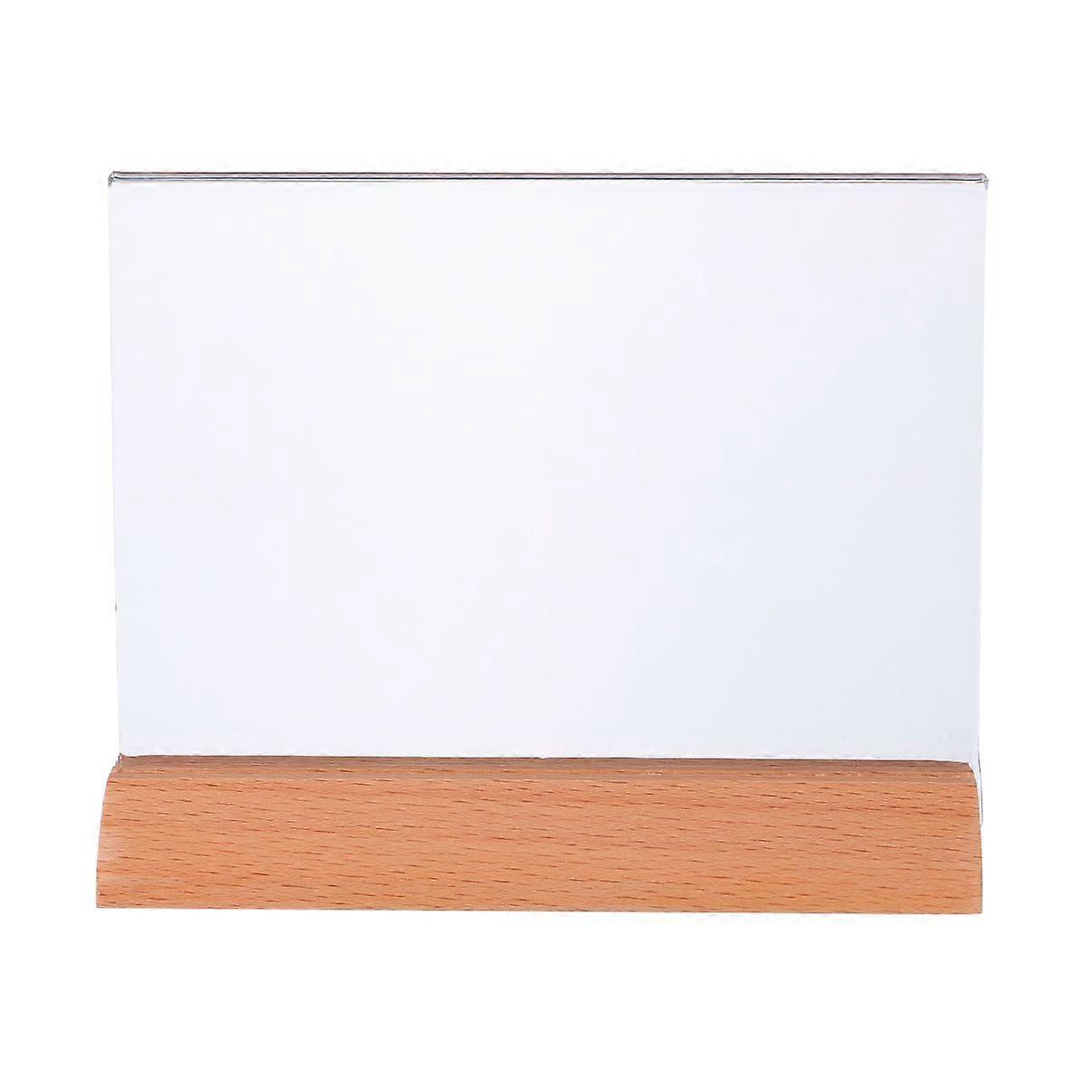Sign Holders Desktop Photo Paper Name Holder Display Stand Acrylic Table Menu Holders (Transparent, A6 Style)