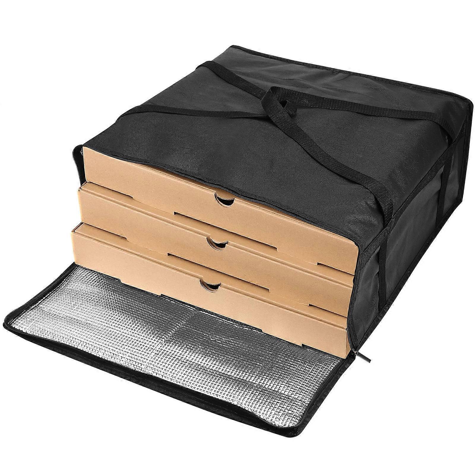 Insulated Pizza Carrier Bag   Versatile Food Warmer for Takeout, Grocery Shopping & Picnics with Zipper Closure and Excellent Insulation