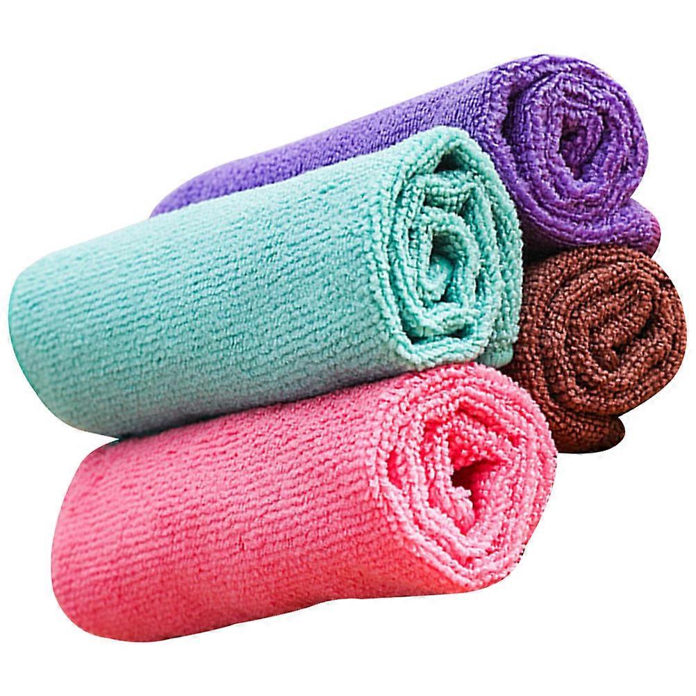 Hand Towels Microfiber Cleaning Cloths Kitchen Work Car Maintenance Home Cleaning Assorted Color 30x30cm General Users 4Pcs