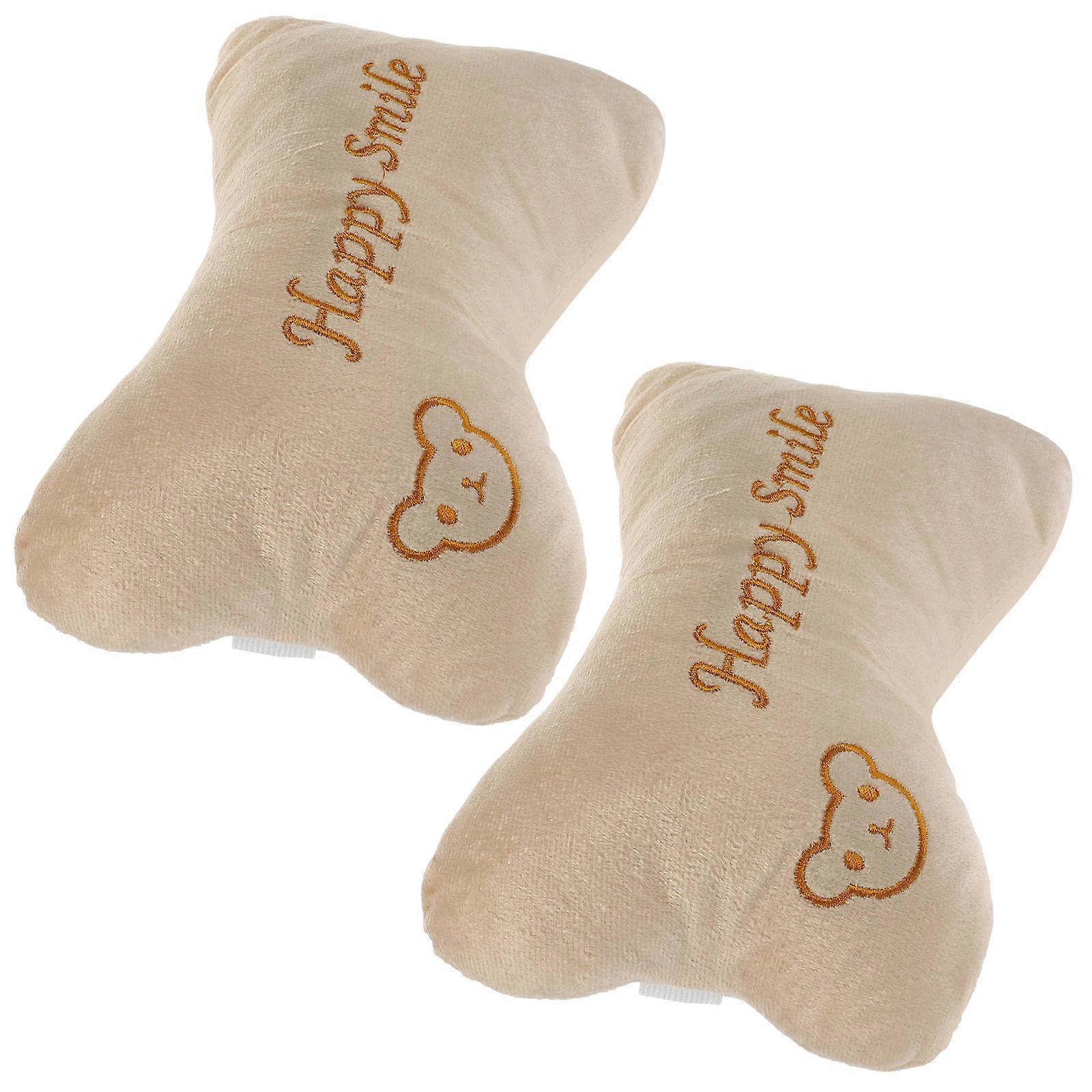 Travel Pillow For Car Car Seat Headrest Pillow Drivers Odor Resistance Flannel 9.8×6.5×3.5in 2Pack