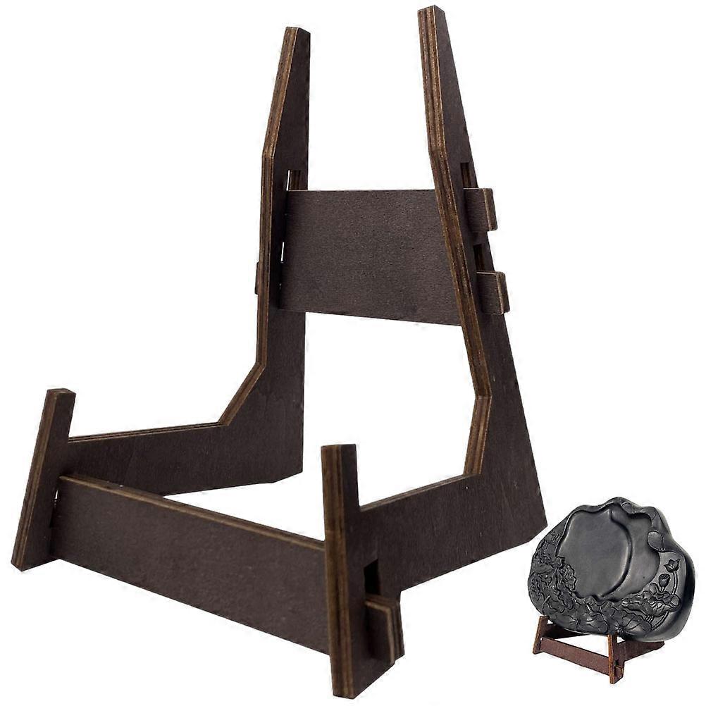 Black Picture Frame Stand for Squirrel Made of Synthetic Material Stable Base Design Lightweight