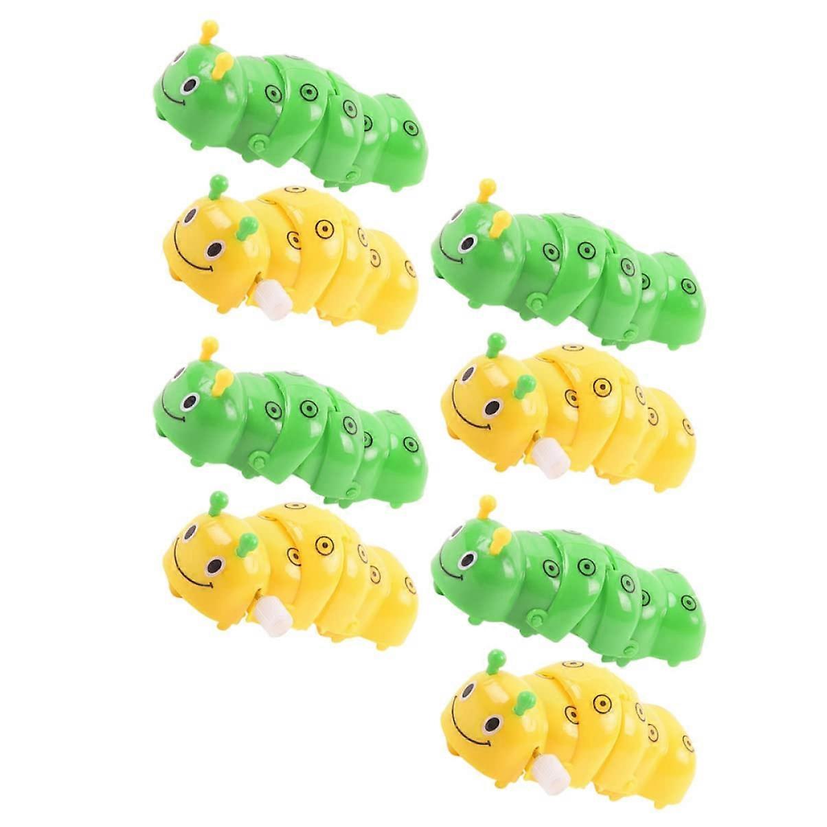 8 Pieces WindUp Toy Caterpillar for Fun WindUp Toys Random Colors Kids Gift Motor Skills and Coordination