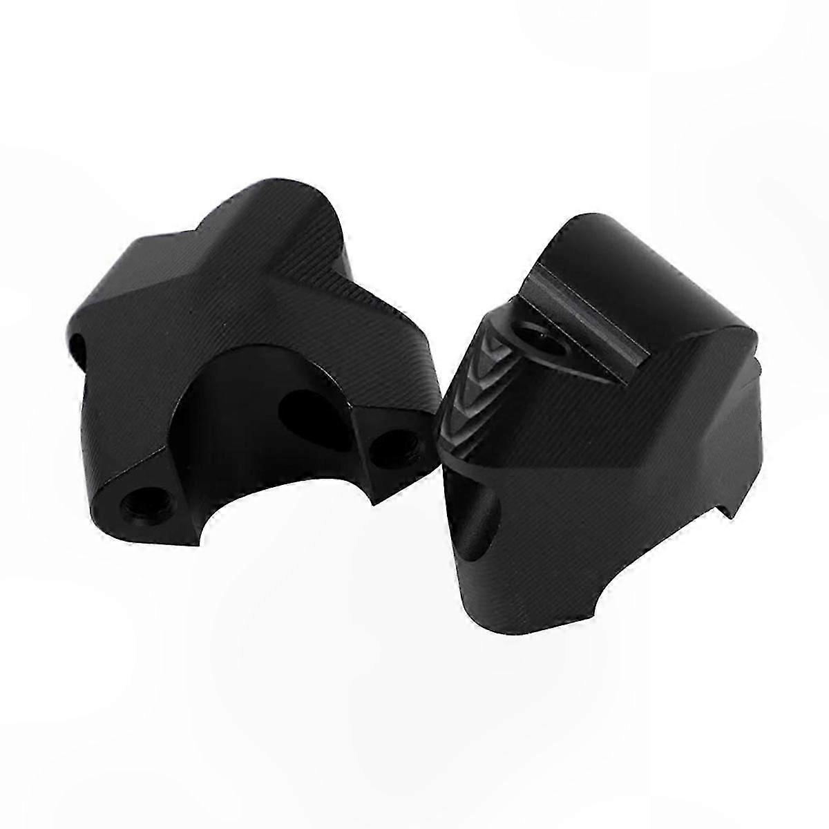 Handlebar Riser Mount for Motorcycles - Adjustable Clamp for Backward Positioning, Black Finish