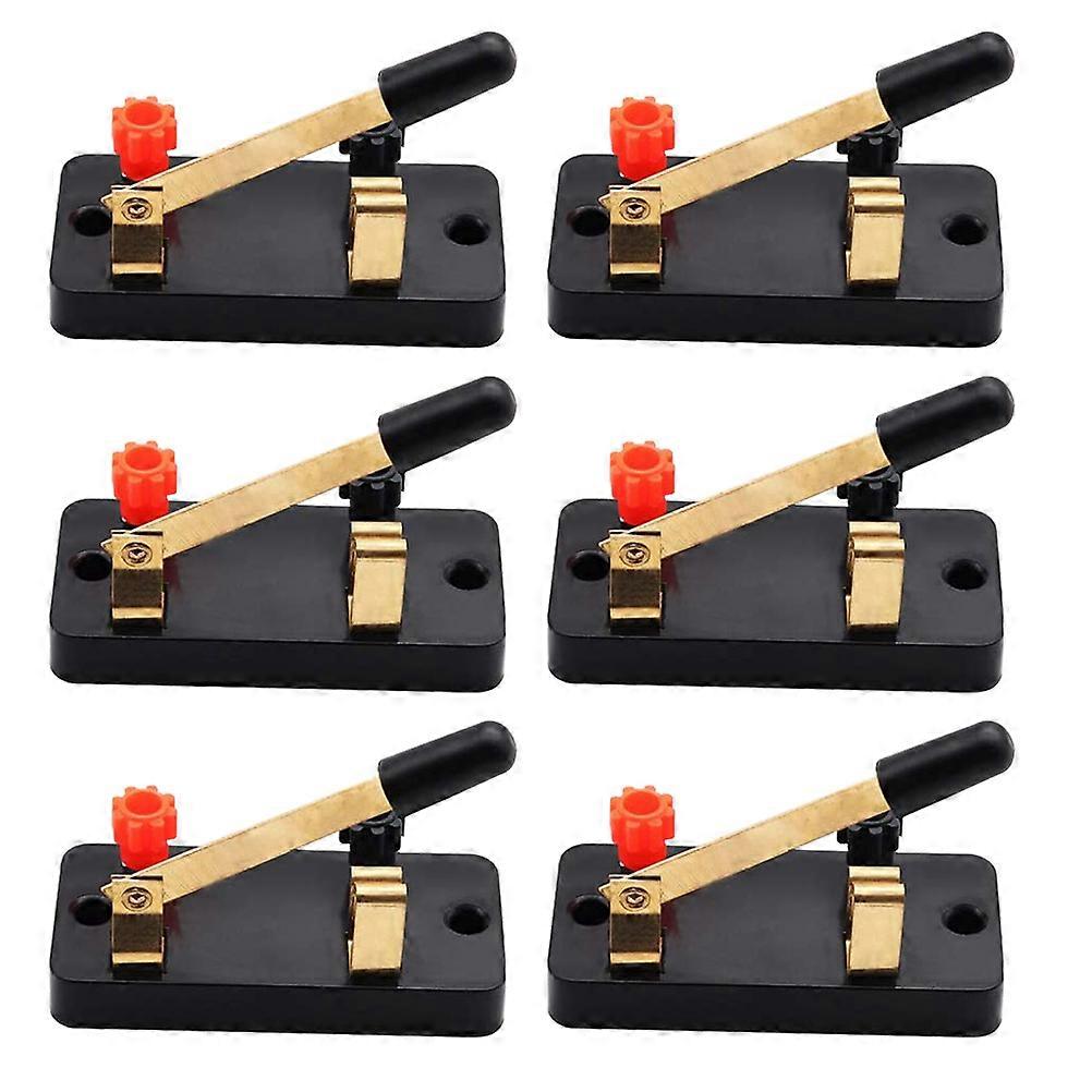 Single Circuit 6Pcs Single Pole Toggle Switch For Physics Labs Equipment Black Color Low Voltage DC Power Stable Operation