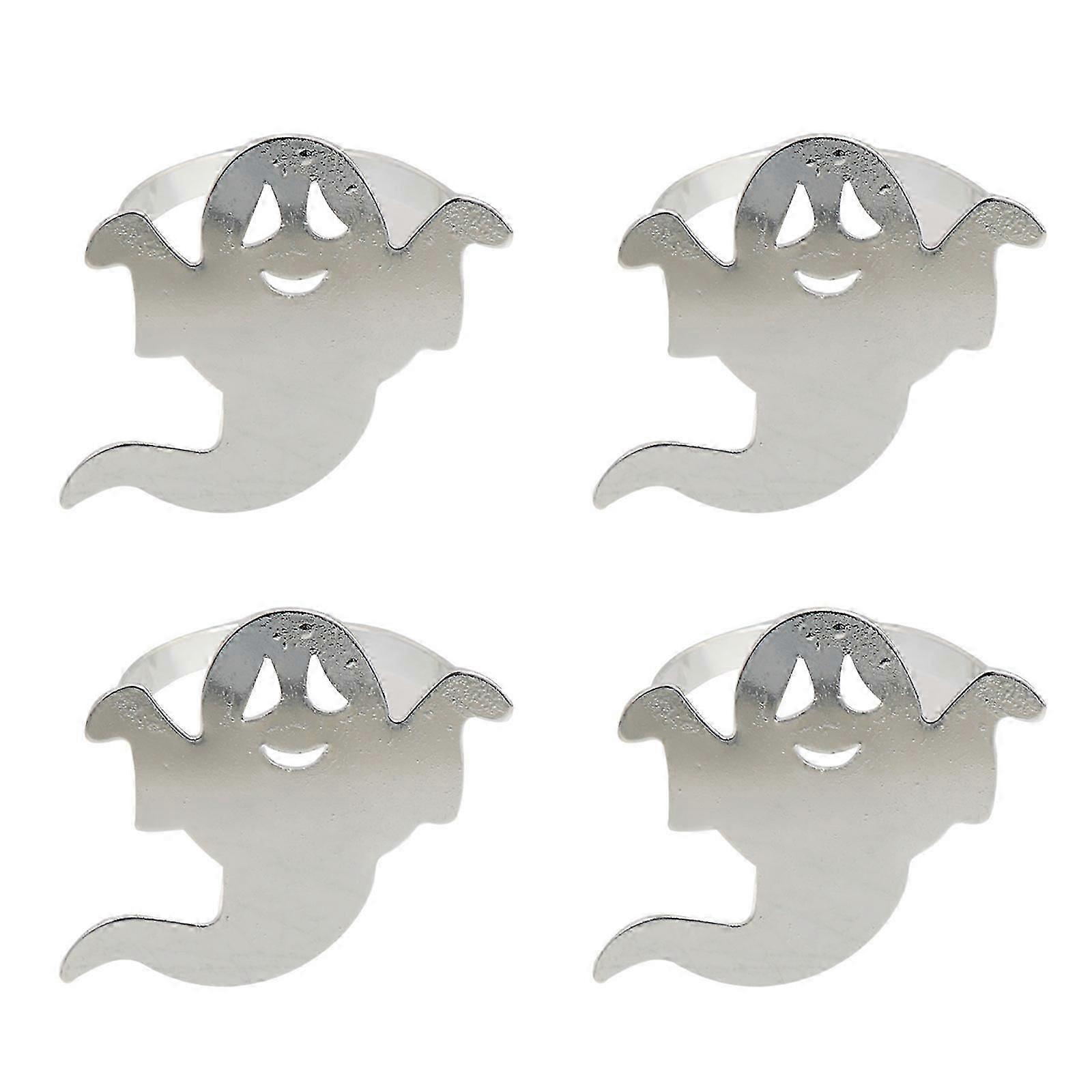 Table Party Decorations Serviette Holder Halloween Style Ghost Shape 4Set