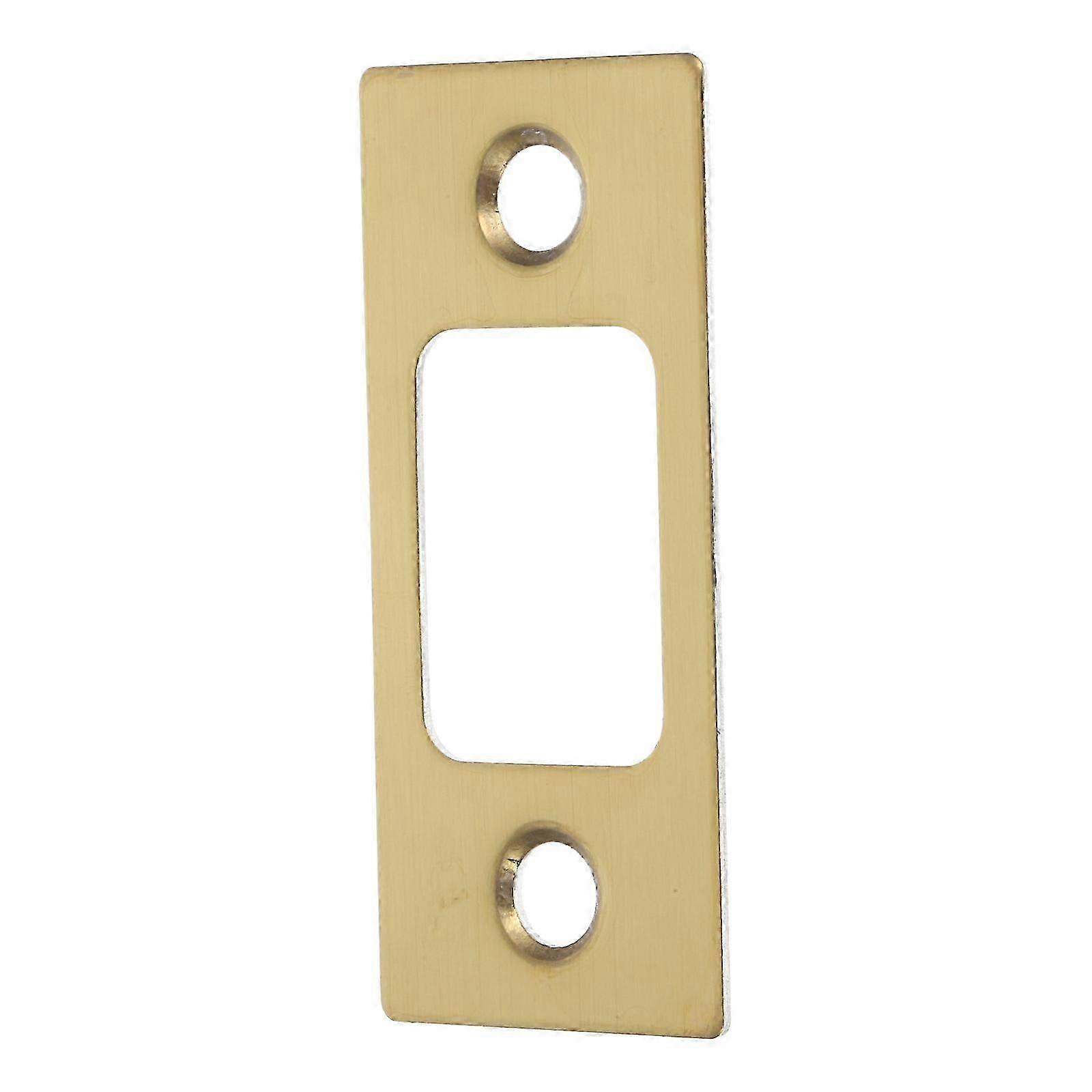 Strike Plate Door Lock Reinforcement Golden Color 5.70X2.50X0.10CM Enhanced Security 1Pack