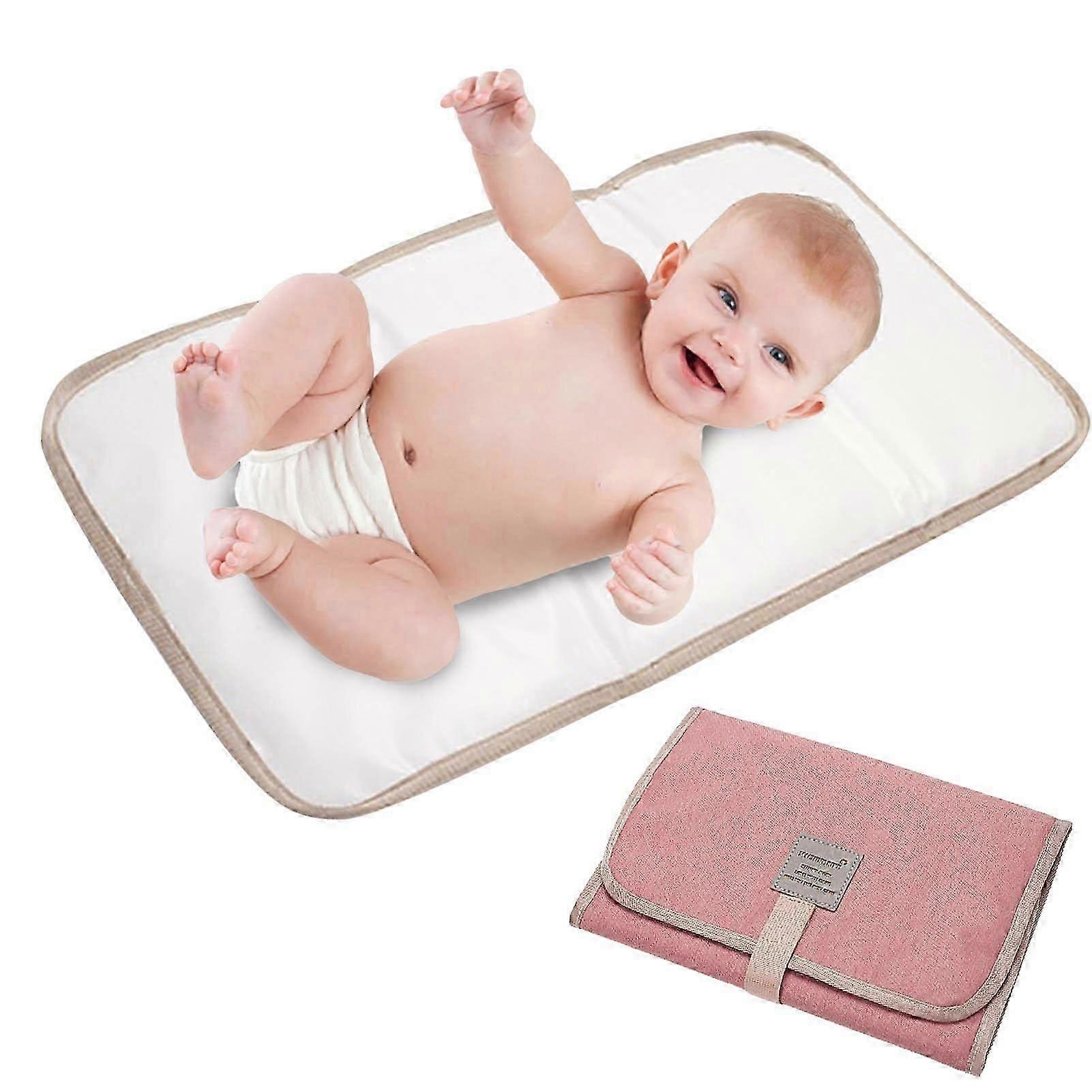 Baby Changing Mat Portable Foldable Waterproof for Babies pink