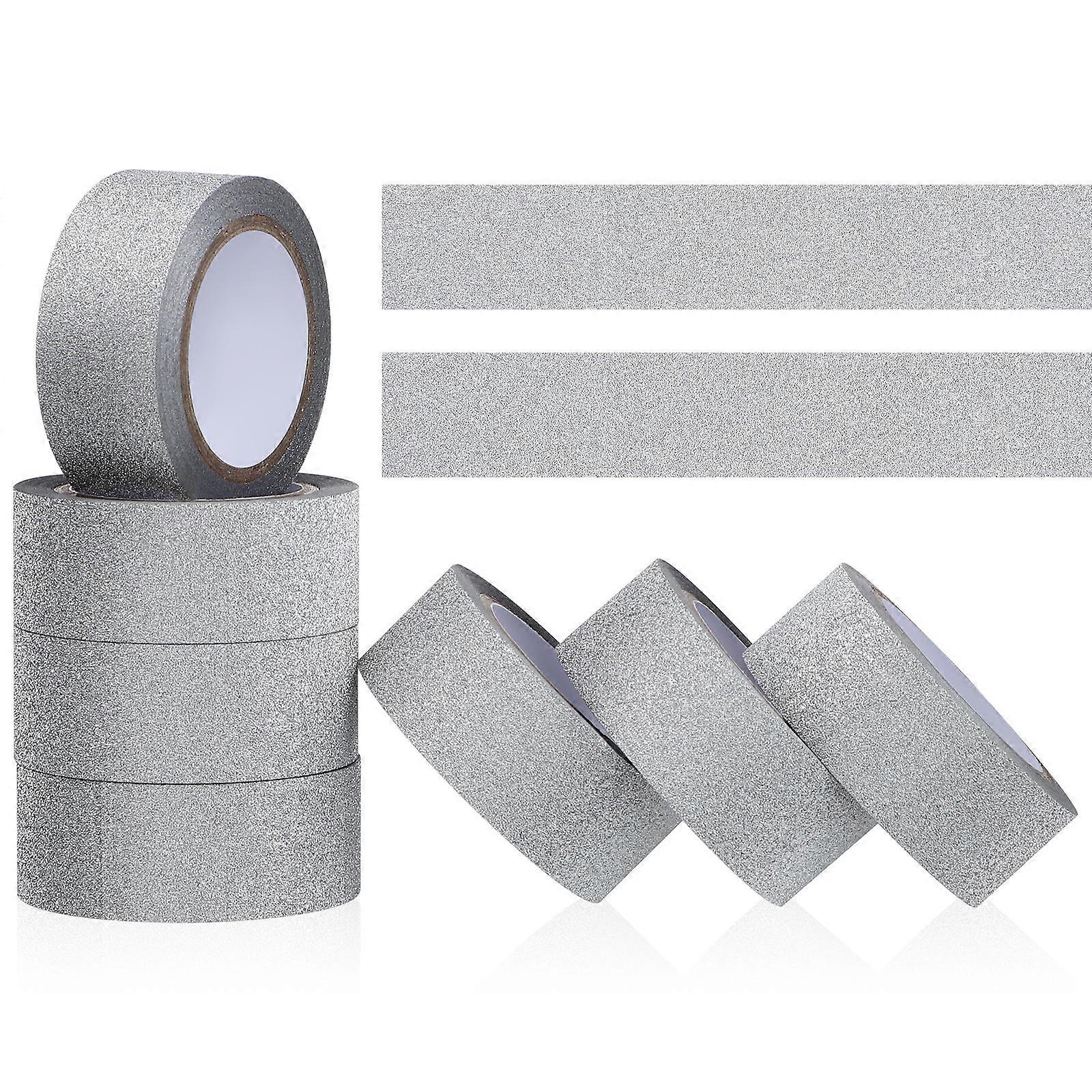20 Rolls Grey Glitter Washi Tape Set Decorative Tapes for Craft Use Quality DIY Projects