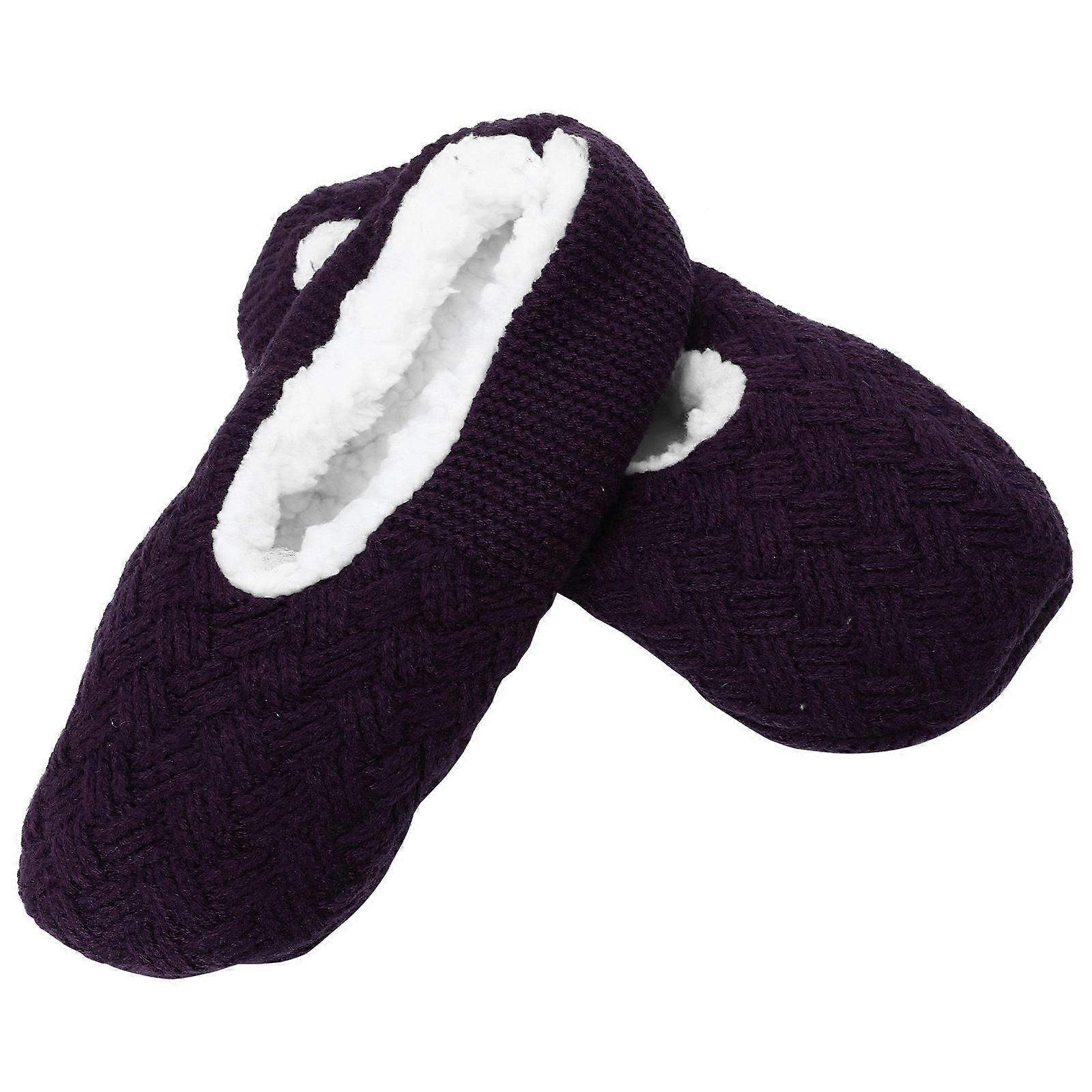 Fluffiga Tofflor För Kvinnor Varm Inomhus Hemanvändning 10×3.9×2.2in Anti-slip 1 Par