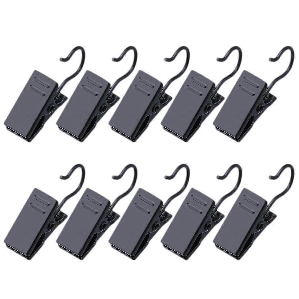 Sturdy Iron Hooks for Hanging Curtains Black Easy to Install and Hold Heavy Curtains 3.2 x 0.92cm