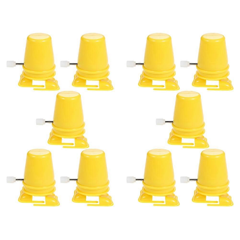 Replacement Clockwork Parts Movement Accessories 10Pcs Yellow Plastic Toy Components For Home School Creative Craft Activities