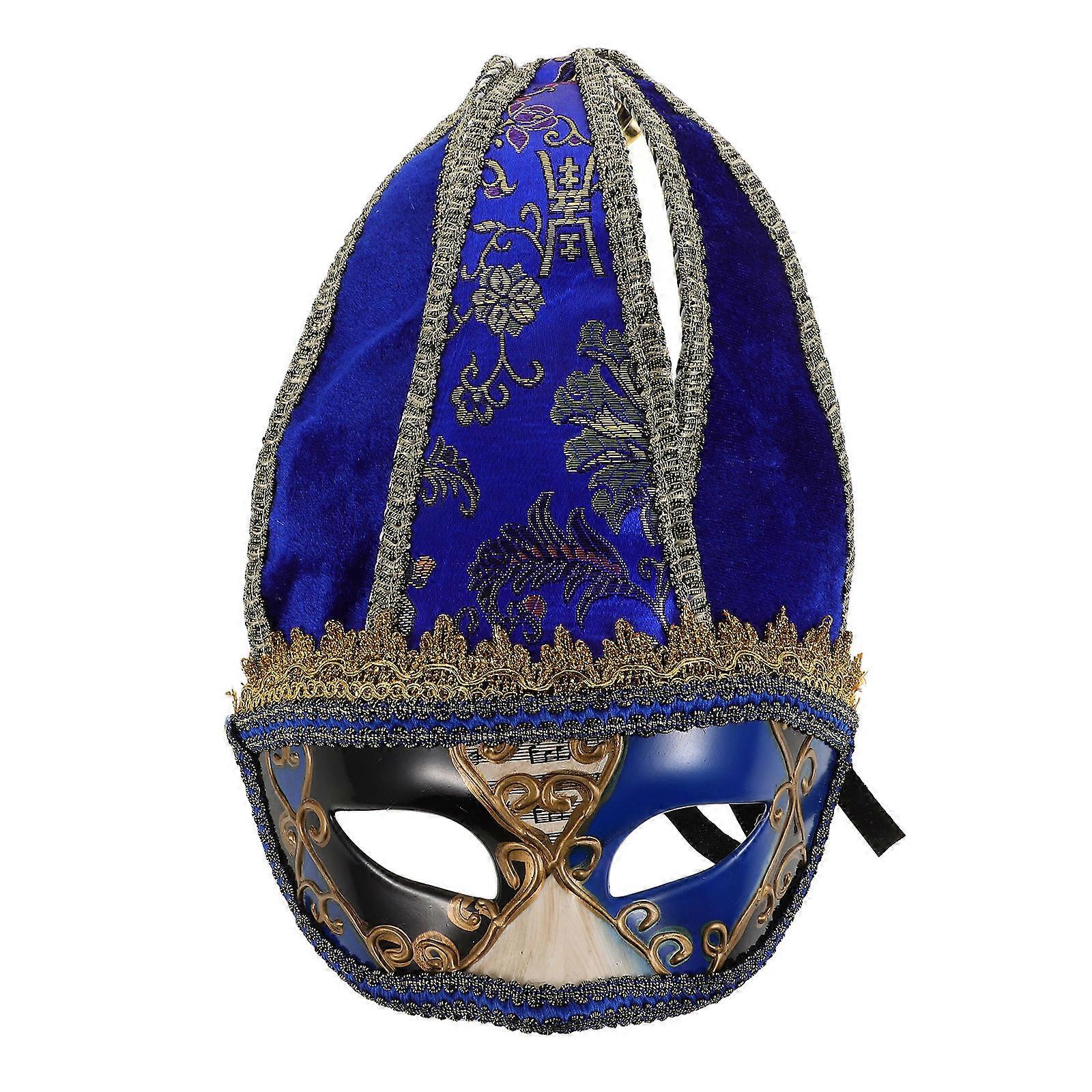 Masquerade Mask For Men Made Of Durable Material Suitable For Costume Parties And Festivals In 34x20cm Size 1Pack