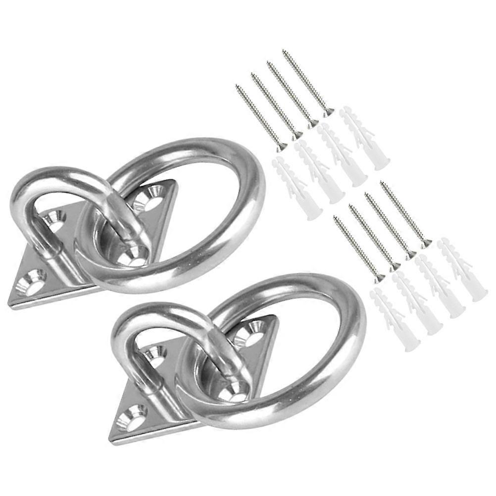 2pcs Heavy Duty Ceiling Hooks Stainless Steel Anchor Plates for Hanging Hammocks