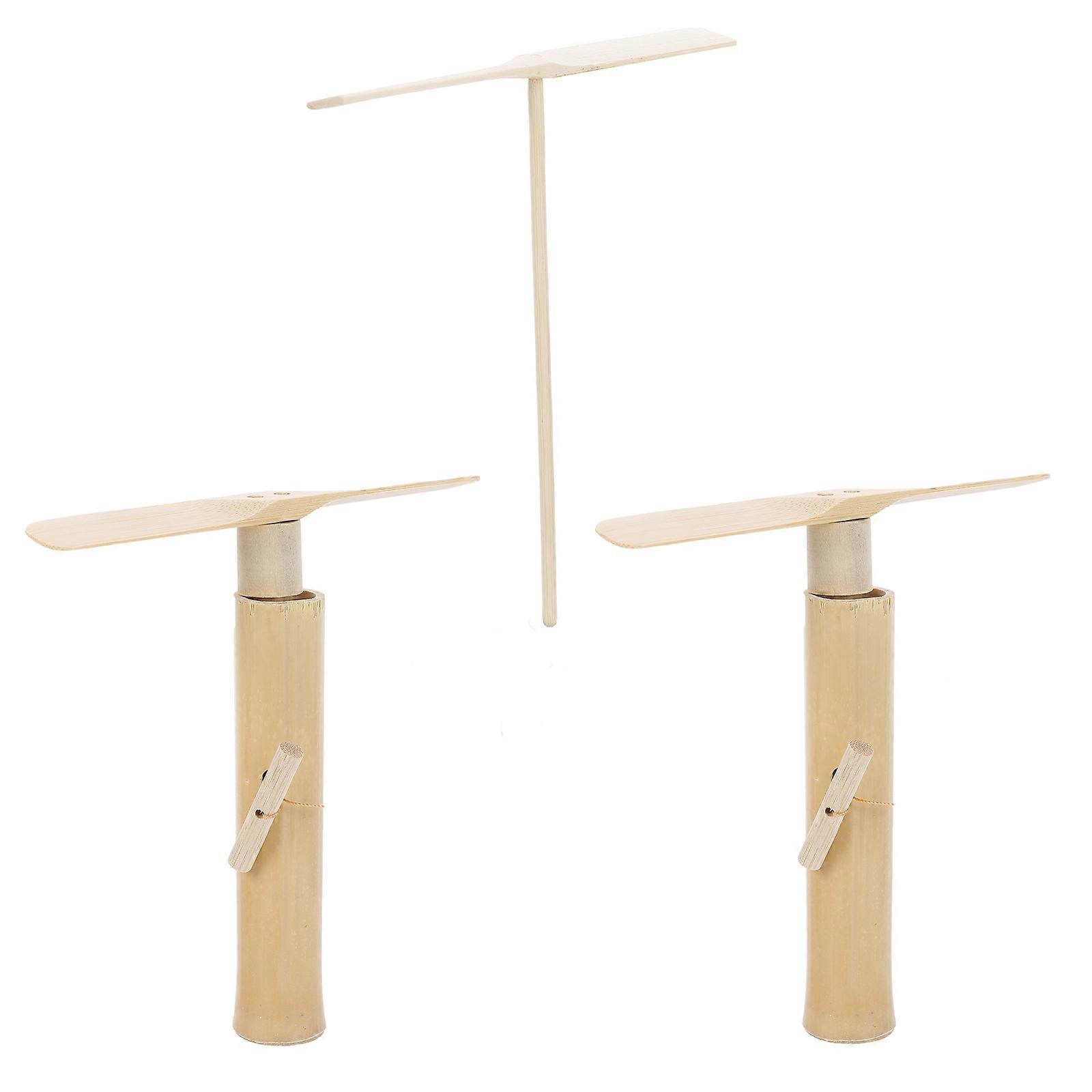 3pcs Pull String Bamboo Dragonfly for Outdoor Flying – Fun Educational Activity to Develop Coordination Skills