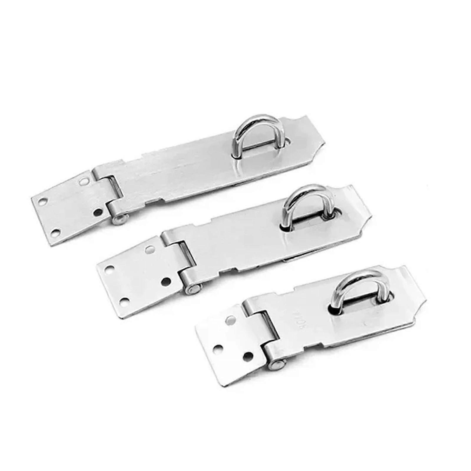 1 Piece 90/180 Degree DualUse Stainless Steel Padlock Hasp for Wooden Door Drawer AntiTheft Bolt Staple Window Latch Hasp (3 Inch)