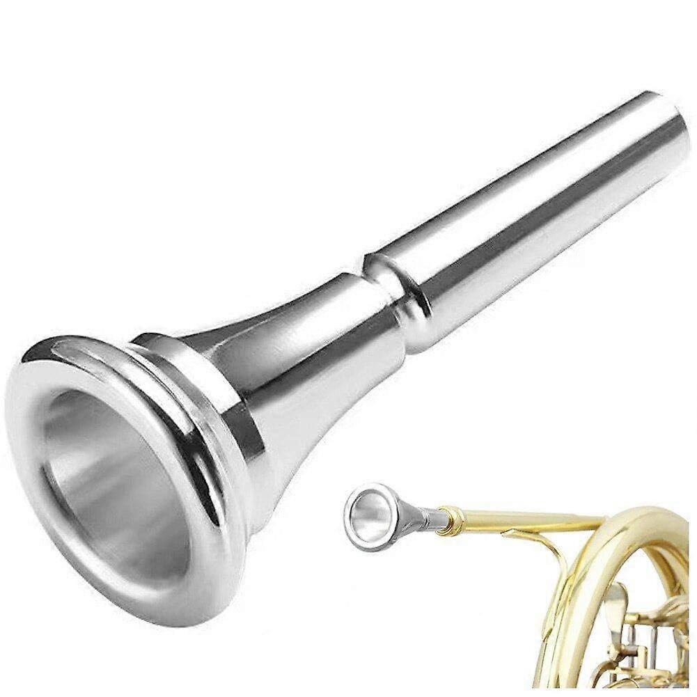 Professional SilverPlated French Horn Mouthpiece Made of Metal and Copper Alloy for French Horn Musical Instruments