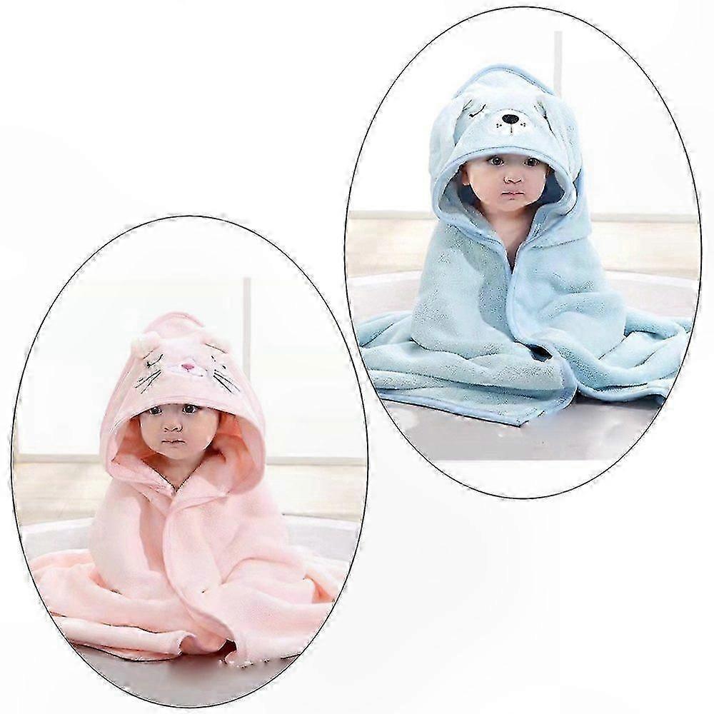 Soft Hooded Towels for Babies, Highly Absorbent, Pack of 2, Gentle and Comfortable for Newborns