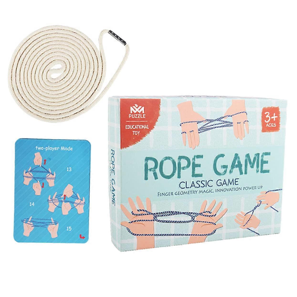 Creative Toy Finger Rope Set for Cat Cradle, Cooperative Games, Chinese Weaving, Learning Hand Game Toy
