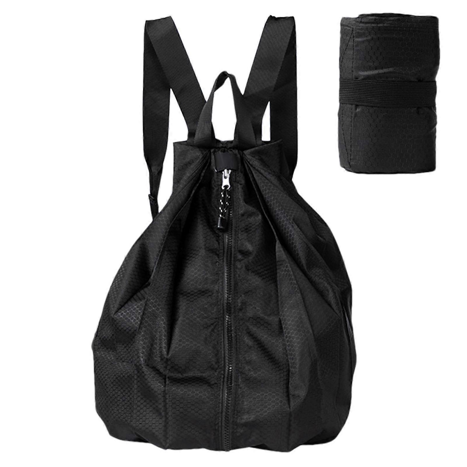 Packable Backpack - Lightweight Foldable Hiking Daypack, Waterproof Portable Travel Bag for Camping, Black
