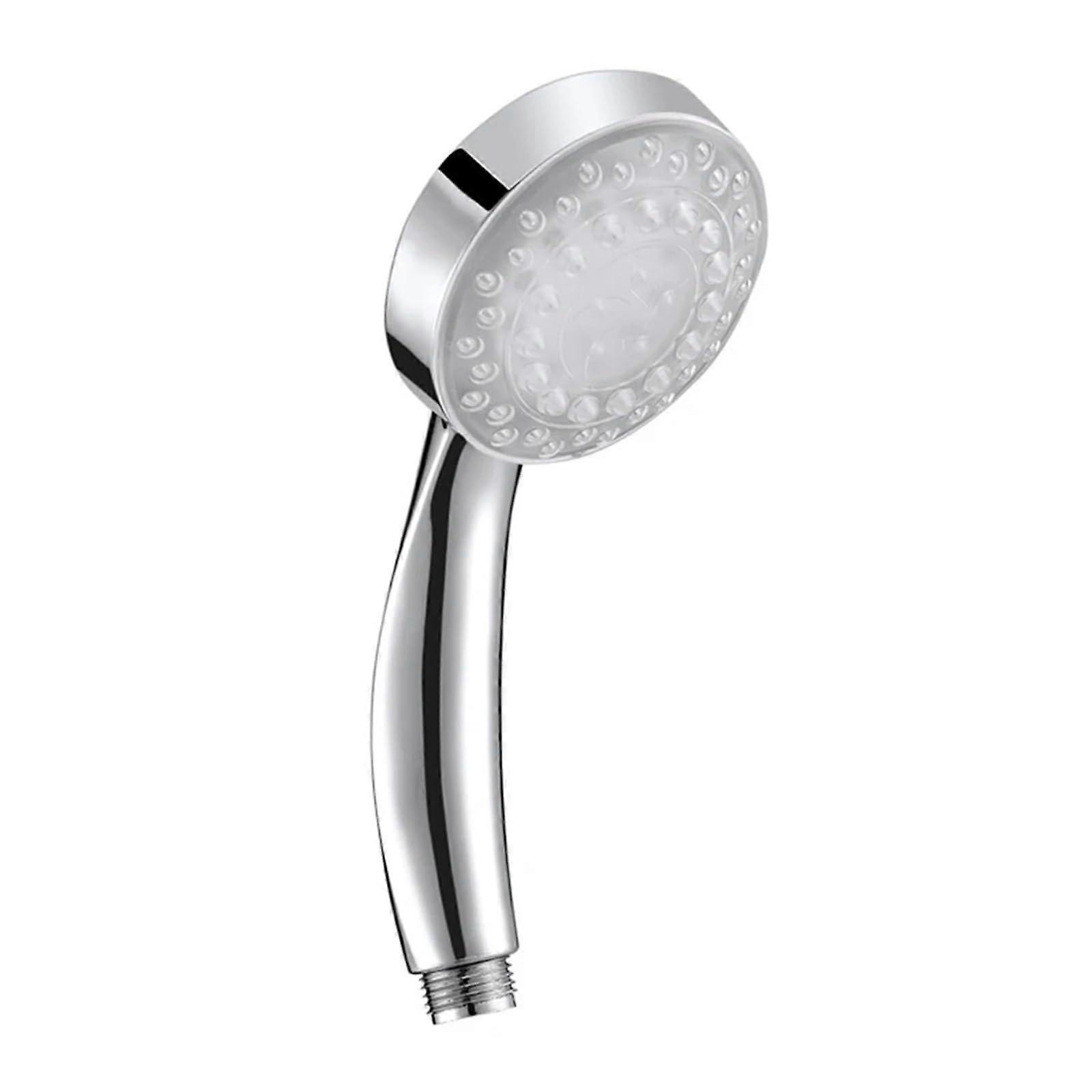 Color Changing Shower Head Silver LED Light Automatic Color Change Handheld WaterSaving