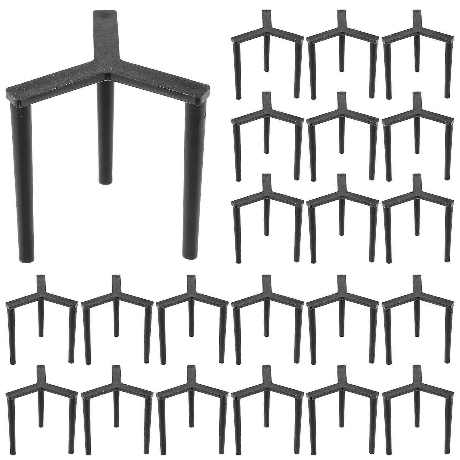 200Pcs Reusable Plastic Stands Pizza Serving Stands Tripod Stack Pizza Protectors for Takeaway