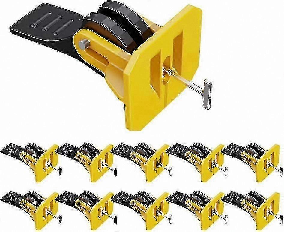 50-Pack Plastic Tile Leveling System with Adjusters and Spacers for Flooring and Wall Installation