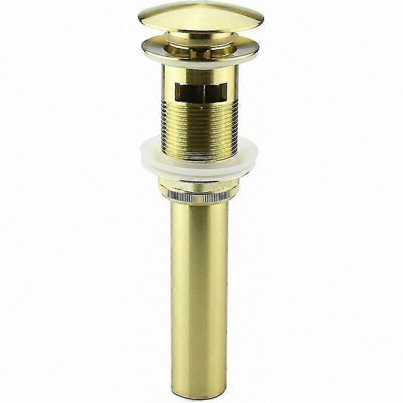 Gold Pop-Up Drain with Overflow for Bathroom Sink Basin