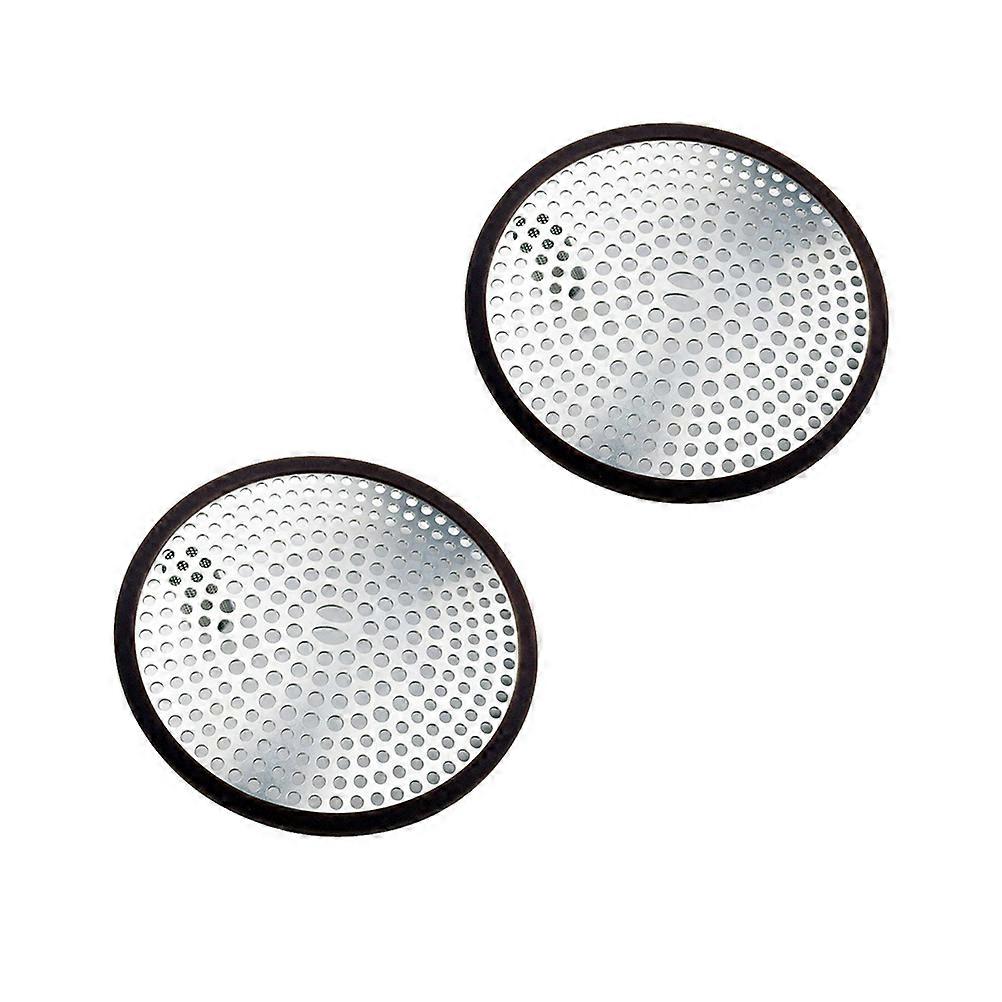 Stainless Steel Sink Strainer with Mesh Basket for Home Use Silver Keeps Drains Flowing Freely 2 Pcs
