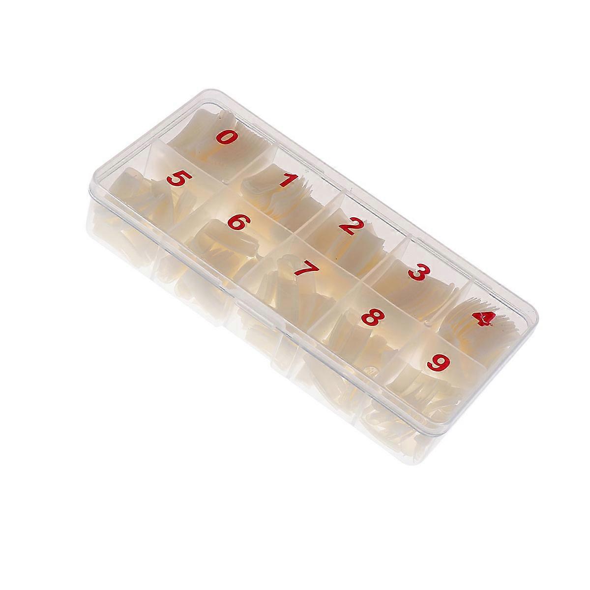 500pcs Artificial False Nail Tips for Nail Art Salons Self Use Plastic White Sturdy Durable
