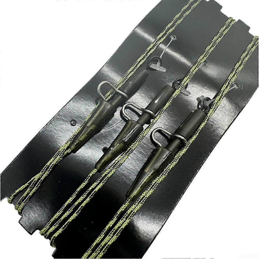 Tackle Carp Leaders 3-Heli Cable With Hybrid Safety Clips And Swivels For Weedy Conditions Type B